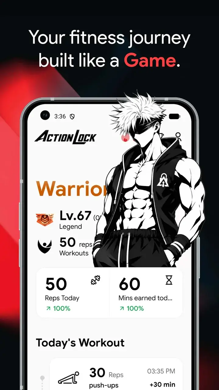 ActionLock profile screen