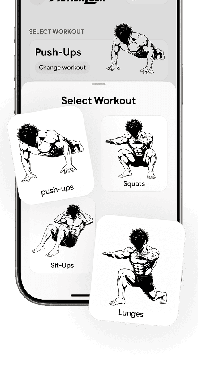 ActionLock workout selection